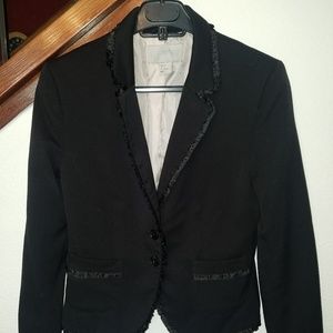 Black Business Blazer w/Trim